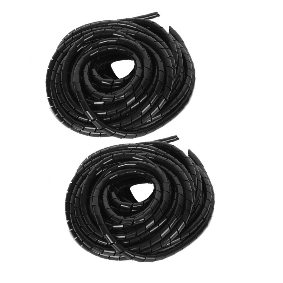 8Mm Amplifier Installation Flexible Spiral Tube Wrap Cable Organizer 9M Heat-Shrink Tubing Black 2Pcs 6447073906183