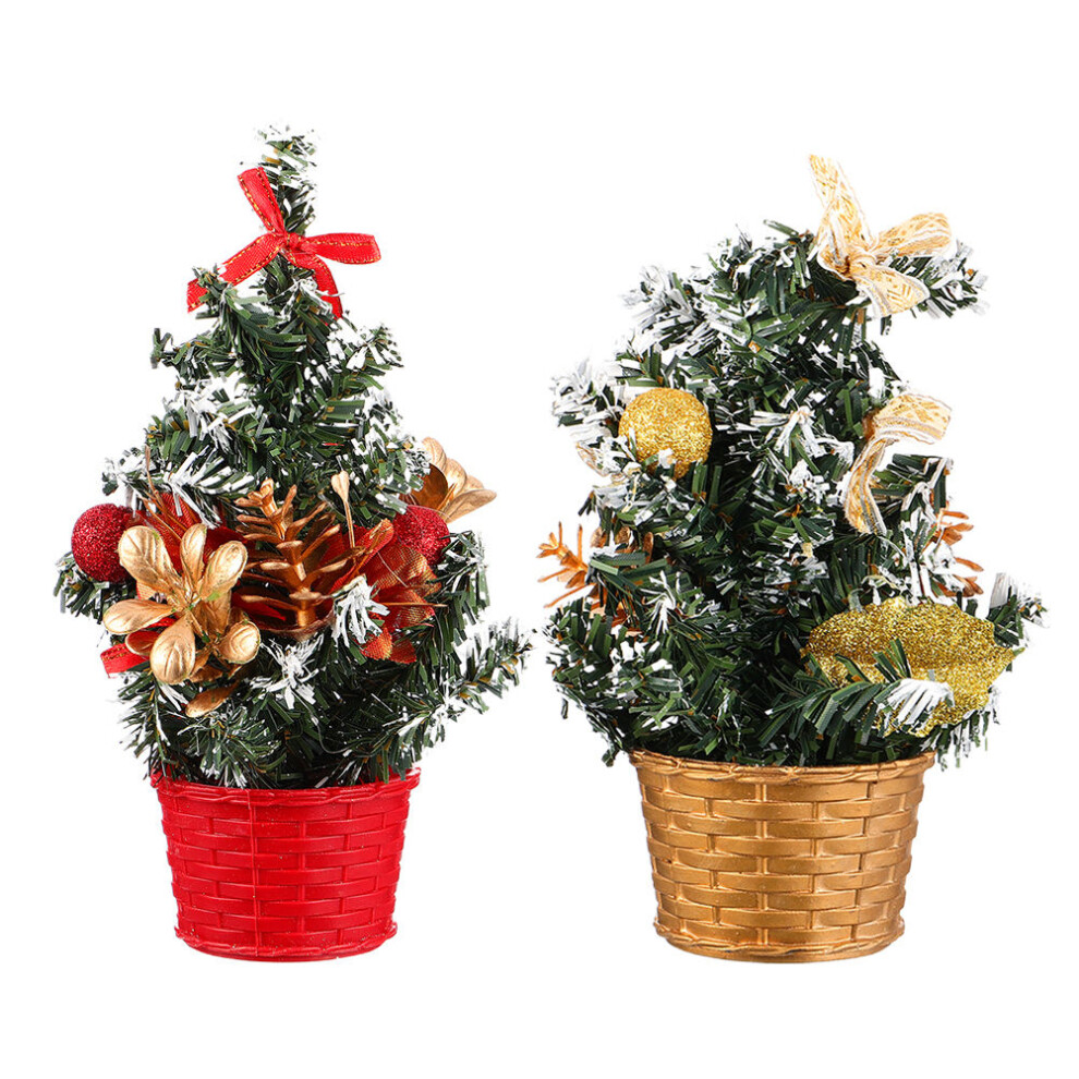 2 Stuks Kerstboom Desktop Milieubescherming Pvc-image