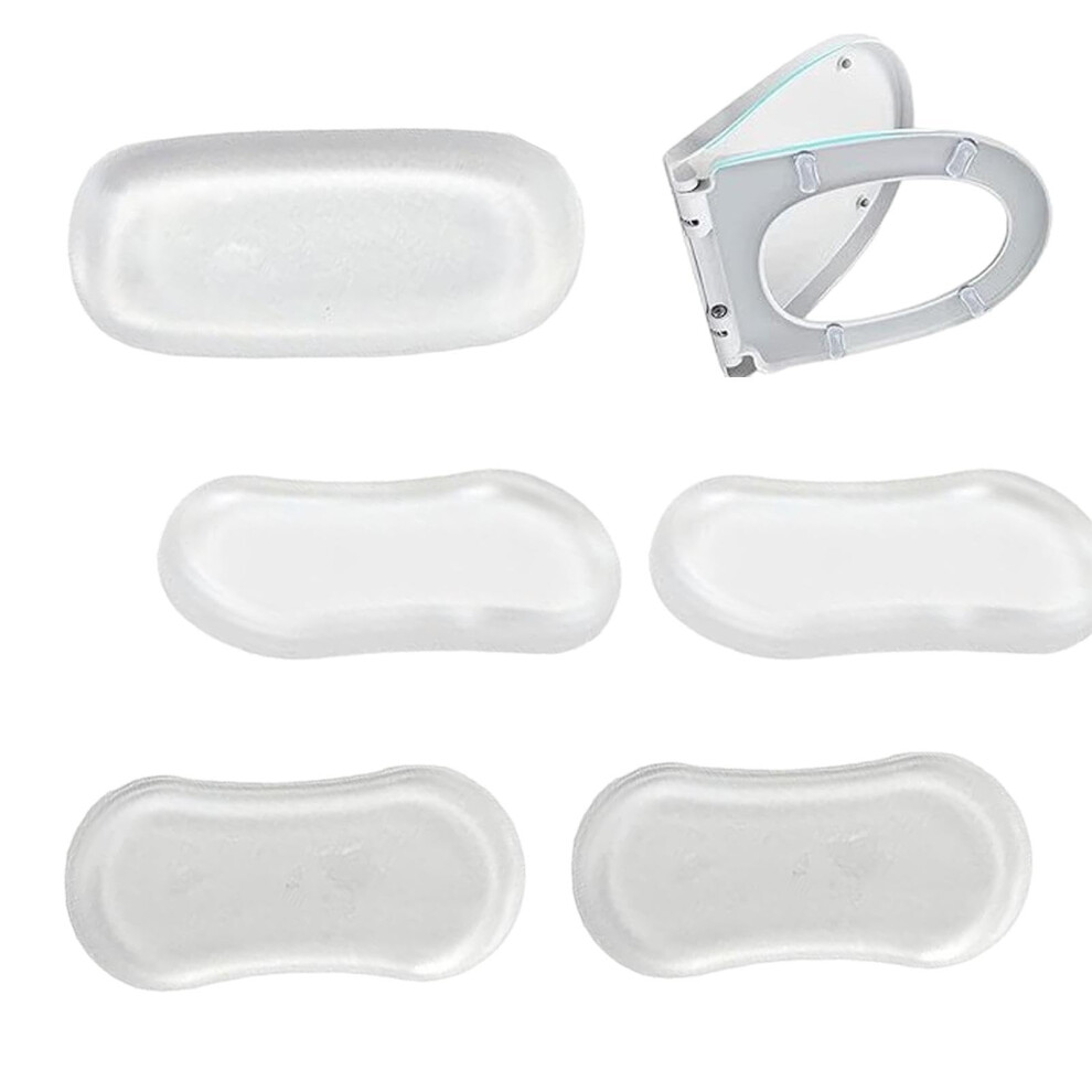 Bidet Attachment For Toilet, 5-Piece Silicone Buffer Set, Transparent Toilet Lid Bumper With Strong Adhesive, Noise Reducing 6947110413594