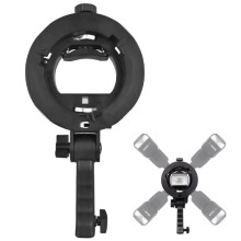Handheld Grip S-Type Bracket Bowens Mount Holder Compatible with Speedlite Flash and Softbox, Adjustable and Lightweight