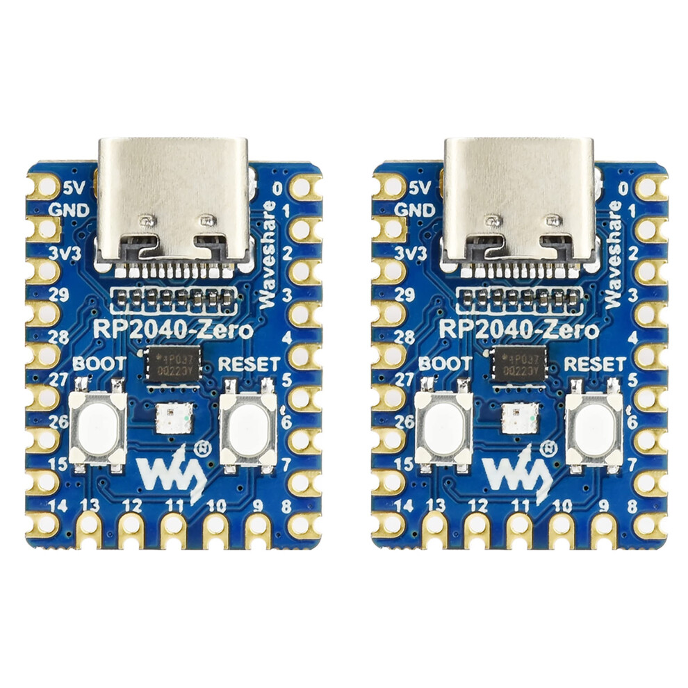 Rp2040-Zero Mini Board 2Pcs, Pico-Like Mcu, Dual-Core Arm Cortex M0+, 2Mb Flash, Type-C Usb, C/C++ Micropython Support 6447073906893