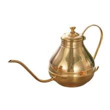 Pour Over Drip Kettle 1.5L Gooseneck Coffee Tea Pot with Long Narrow Spout for Home Cafe and Picnic Gold