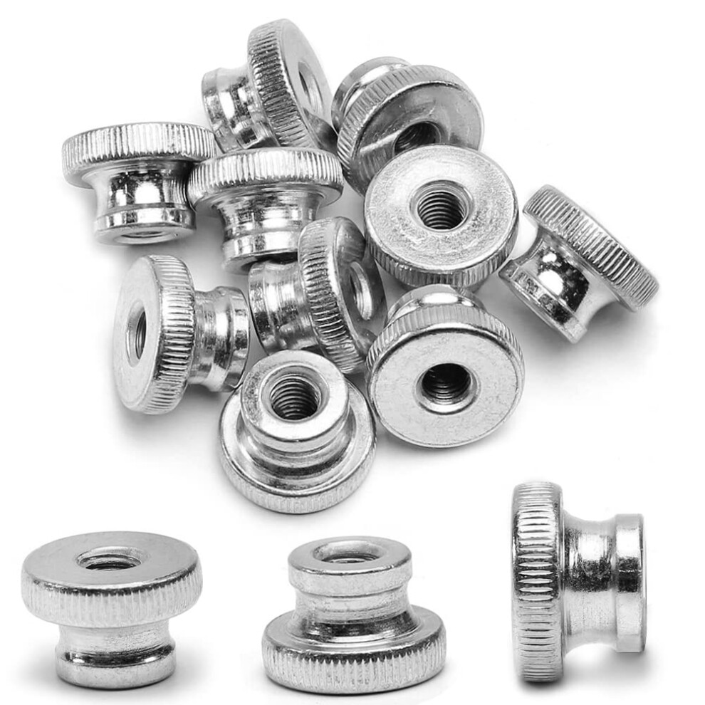 M8x1.25mm Knurled Thumb Nuts 10Pcs Iron Round Knobs Blue Zinc Plated Adjustable Fasteners For 3D Printers Tool Boxes 6482260916354
