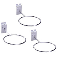 Basketball Holder Wall Mount, 3 Pcs Silvery Ball Display Stand for Basketball, Football, Volleyball, Garage Storage