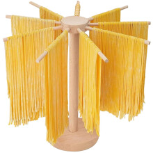 Pasta Drying Rack Large Wooden Collapsible Noodle Rack with 9 Bar Handles for Homemade Pasta Easy Storage