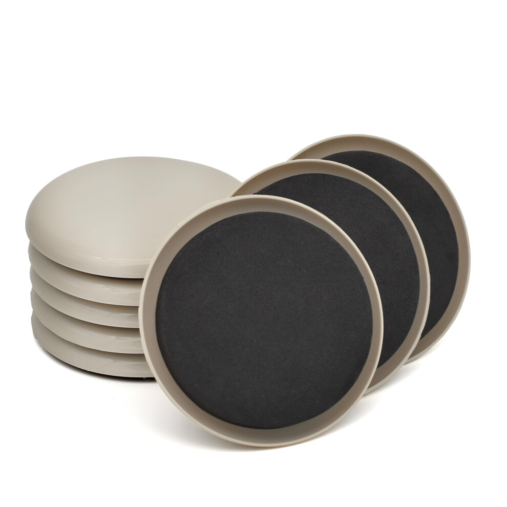 Furniture Sliders 8 Pcs 3.5 Inch Heavy Duty Round Glides For Hardwood Floors, Chair Leg Protectors, Reusable Floor Movers 6038364535597