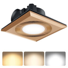 Bathroom Exhaust Fan with LED Light 374 CFM Quiet Ventilation for Ceiling Mount Laundry Shower Restroom Adjustable Color 3000K/4000K/6500K