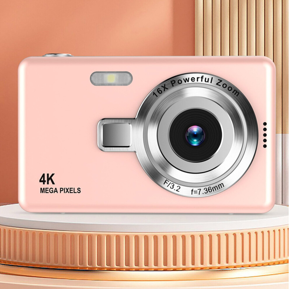Digital Camera FHD 1080p, 48MP Compact Point and Shoot with 16x Zoom Anti Shake, Portable Pink Camera for Kids and Teens-image-OPC-PJXHNRV-NEW