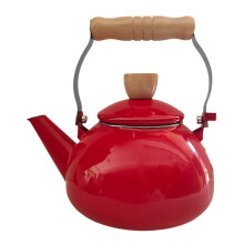 Enamel Tea Kettle Vintage Teapot 1.5L Red Stovetop Water Kettle for Induction Coffee Small Pot Home Restaurant Picnic