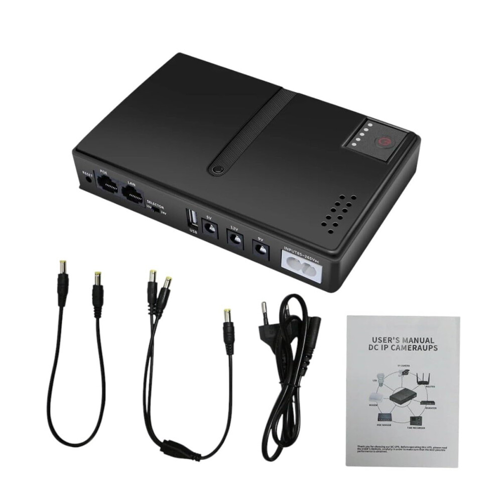 Eu Plug 1036P Mini Ups 10400Mah Lithium Ion Backup Battery With 12V/9V/5V Output For Routers And Wireless Devices 6038364536563