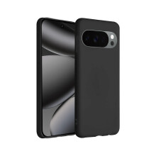 (Black) For Google Pixel 10 Pro XL Bumper Plain Silicone Gel Phone Case