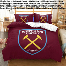 (Single(135x200cm)) United Ham West Digital Print Duvet Cover Pillowcase Set Bedroom Gift Bedding