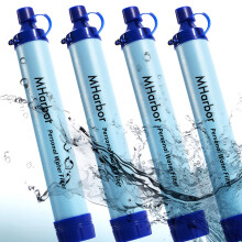 4 Pack Personal Water Filter Straw - Compact Portable Filters for Hiking, Camping, Travel, Hunting, and Fishing