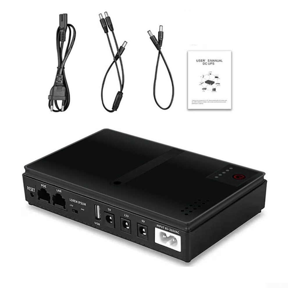 Dc 5-12V Portable Ups Battery Backup For Wifi Devices, 10400Mah Lithium Power Supply, Uninterruptible Power Source 6447073910142