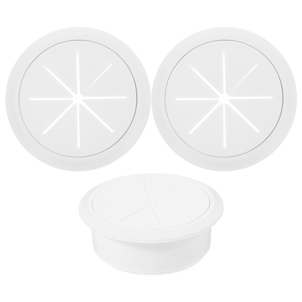 3 Bedradingsgatafdekking Computerdop Kunststof Pp Wit-image