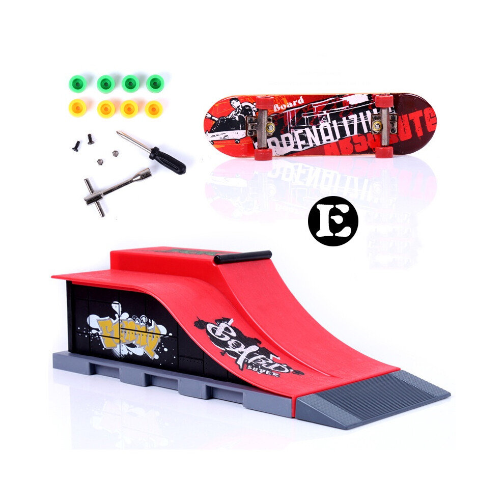 (E Skateboard+Site+Tools) Skate Park Ramp Part For Tech Deck Fingerboard Finger Board Toy Park Ultimate