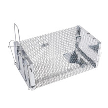 Rat Trap Metal Reusable Mousetrap Large Space Automatic Cage for Households Safe for Rats and Snakes