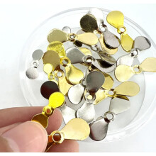 100 Pcs Stainless Steel Small Propeller Spinner Blades for DIY Fishing Lures Hooks Bait Jigs Fishing Accessories