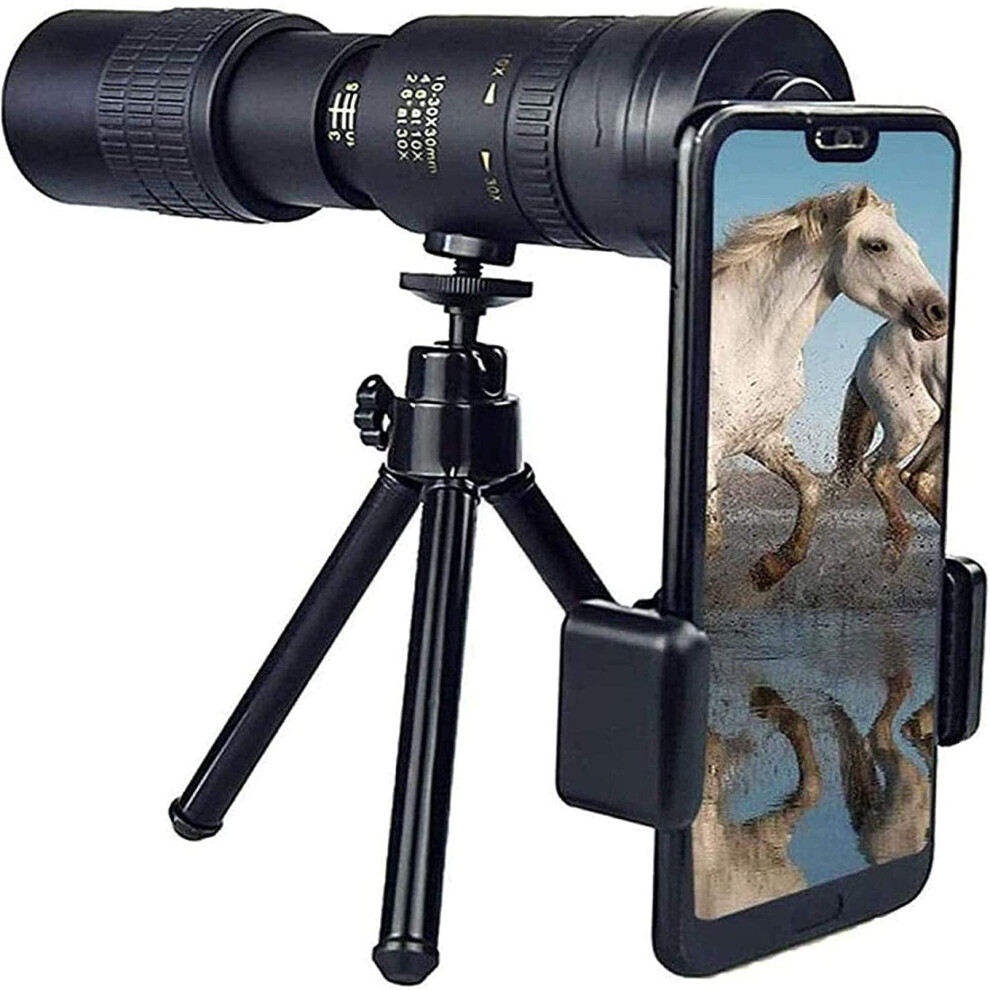 Monocular Telescope 10-300X40mm With Smartphone Clip Adapter And Tripod, High Power Zoom Optical Scope 6947110416960