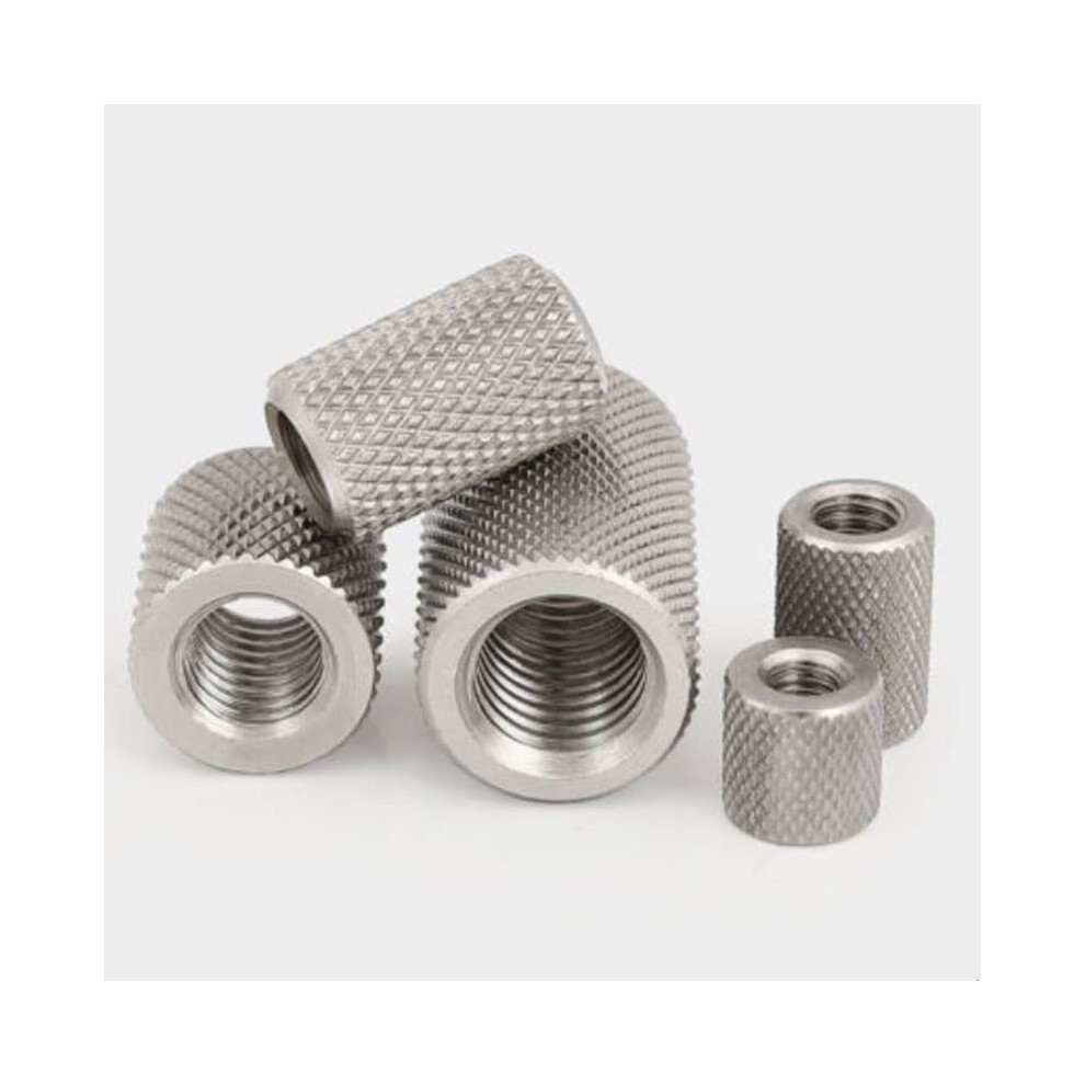 Knurled Round Coupling Nut Stainless Steel M6x15 Long Extend Hand Tighten Nut 2pcs/10pcs for M3 M4 M5 M8 M10 M12 M16-image-OPC-PJXJHCB-NEW
