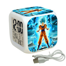 Dragon Ball Z Dessin Animé Led Réveil Température Veilleuse Chambre Décoration