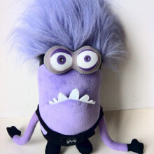 (Double Eye,30cm)Despicable Me lila Evil Minions Cartoon Plüschtier Puppe für Zimmerdekoration