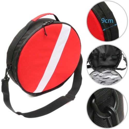 Scuba Regulator Bag Round Lockable Protective Carry Bag for Dive Regulators, Waterproof Material, Compact Size 2