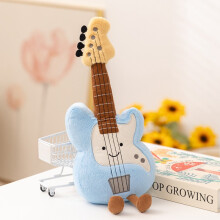 (Bass) Plush Musical Instrument Toy Cartoon Stuffed Doll Creativity Gift Decoration