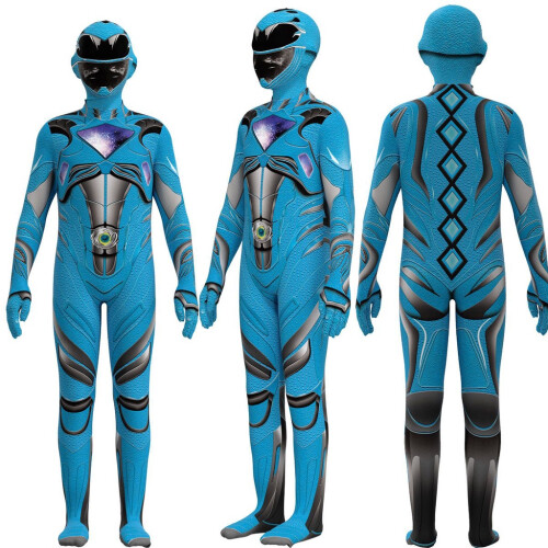 (Blue,120)Déguisement Power Rangers puissant morphin enfant combinaison ...