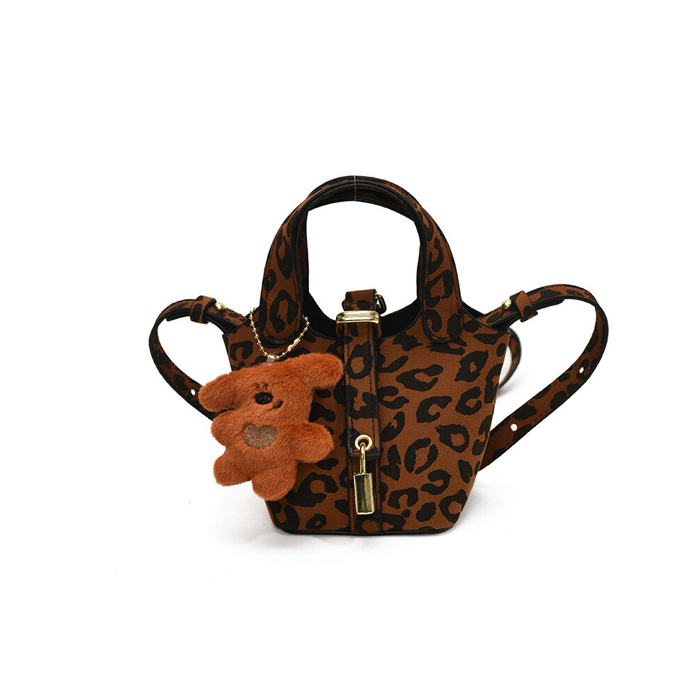 (Leopard) Color Kids Solid Leopard Print Single Shoulder Crossbody Fashion Handbag Bag