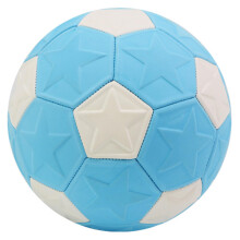 Curve Ball for Kids Star Pattern Blue White TPU Swerve Football 8.25 Inch Outdoor Kickball for Ages 11 and Up