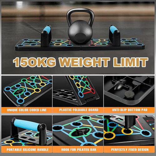 Push Up Board - Foldable Portable Exercise Equipment for Home Workouts, Multi-Function Muscle Training for Men and Women 1