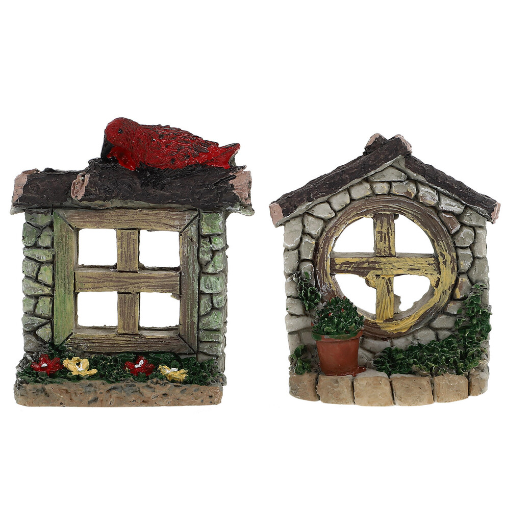 2 Micro Landschap Ornament Vensterglas Kunsthars-image