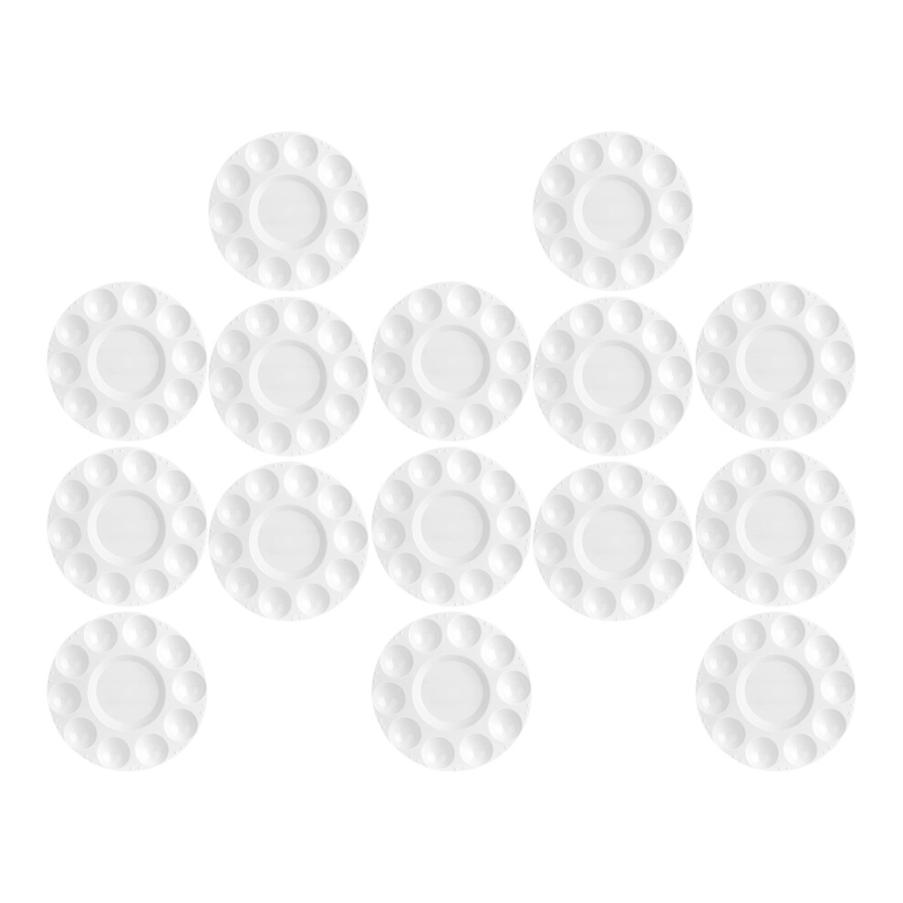 15 Stuks 11 Paletten Plastic Wit Manicure Verfrek Kind-image