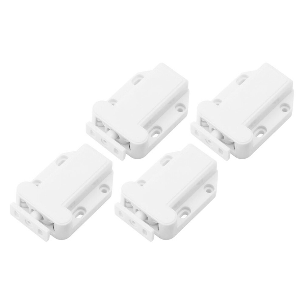 4 Stuks Deurslot Kunststof Handvat Wit Zelfsluitend-image