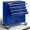 AREBOS AREBOS 4-Drawer +Compartment Tool Cabinet Garage Tool Chest with Wheels Workshop Tool Storage Lockable Blue 1