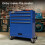 AREBOS AREBOS 4-Drawer +Compartment Tool Cabinet Garage Tool Chest with Wheels Workshop Tool Storage Lockable Blue 5