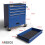 AREBOS AREBOS 4-Drawer +Compartment Tool Cabinet Garage Tool Chest with Wheels Workshop Tool Storage Lockable Blue 9