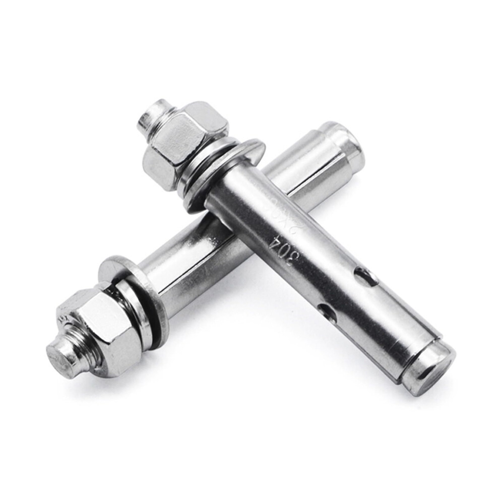 304 Stainless Steel Expansion Screw Set M6 M8 M10 M12 Concrete Anchor Bolts 80Mm Length M10 Size (2Pcs) 6038364539748