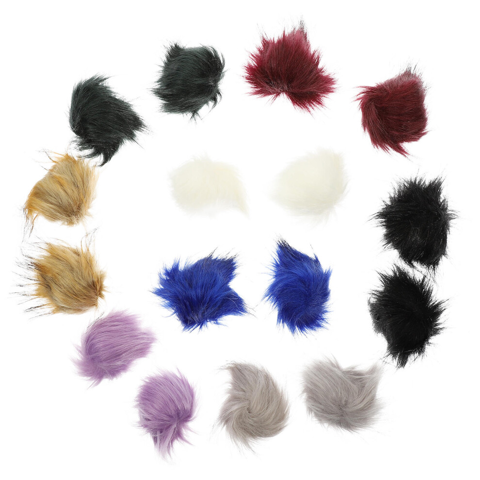 16 Stks Kleur Kunstbont Decoratieve-image