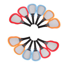 Badminton Ball Racket for Kids - Lightweight Outdoor Tennis Racket in Red Orange Fabric for Paddle Ball Games