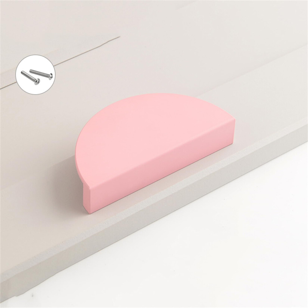 Modern Cabinet Handles - 2 Pack Colorful Semi-Circular Door Knobs For Children's Room, Aluminum Alloy Drawer Pulls For Wardrobe And Dresser 6447073913594