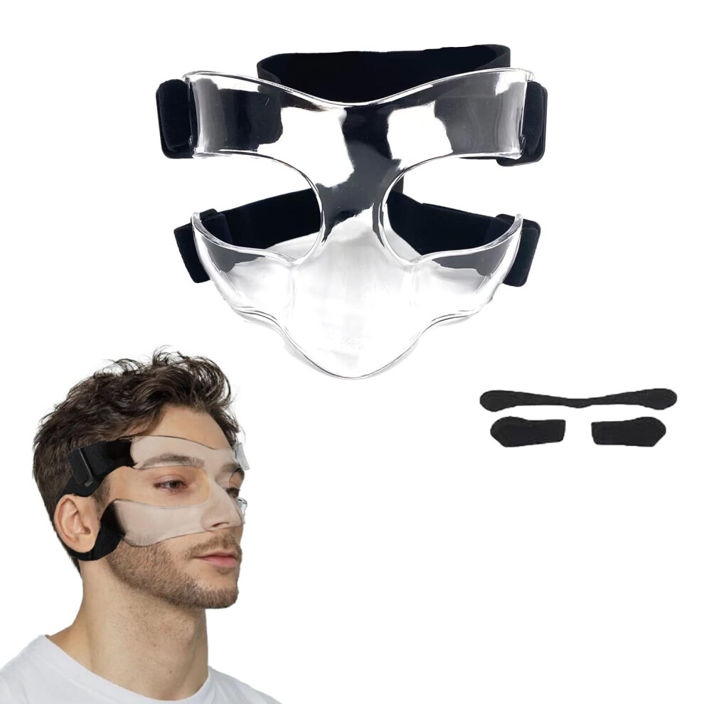Nose Guard For Broken Nose - Adjustable Basketball Face Shield Mask With Foam Padding For Men And Women, Sports Training Protection 6038364540362