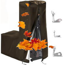 Cross Trainer Cover Waterproof 420D for Outdoor Use, Dustproof Elliptical Trainer Cover 87x51x153cm Brown
