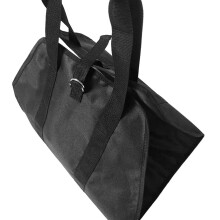 Log Tote Carrying Bag for Firewood - Black Firewood Carrier Storage Tote for Outdoor Camping and Fireplace Use