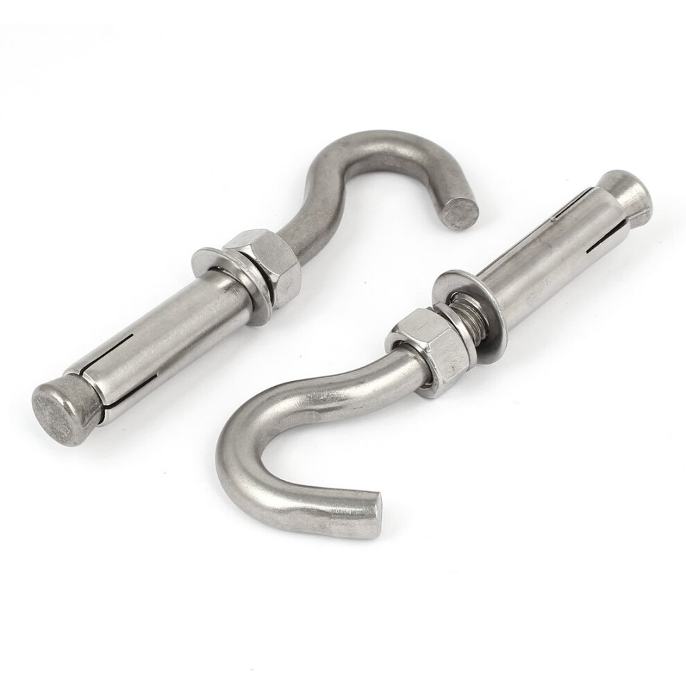 M12 Stainless Steel Expansion Bolt Open Cup Sleeve Anchor Hook Fastener 2Pcs Heavy-Duty Anchor For Concrete And Masonry 6038364540843