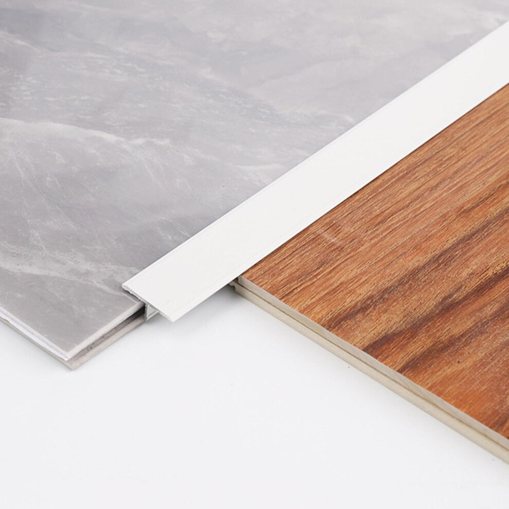 White T Molding Floor Transition Strip, 20Mm Aluminum Alloy Threshold For Wood To Tile Doorway Edge Trim 6447073914621