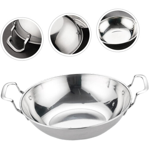 Multi-Function Stainless Steel Induction Griddle Pan 12 Inch Kitchen Cookware Compatible with Induction Cookers 1