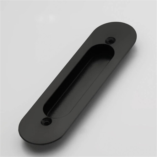Zinc Alloy Sliding Closet Door Handle Black Drawer Knobs 100mm Decorative Push Pull Hardware 1Pc 1