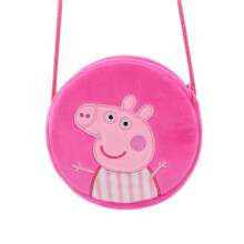 (PaigeRound)Peppa Pig mignon cochon pêche peluche sac à main femme fille sac à bandoulière Kawaii